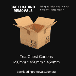 size of tea chest boxes