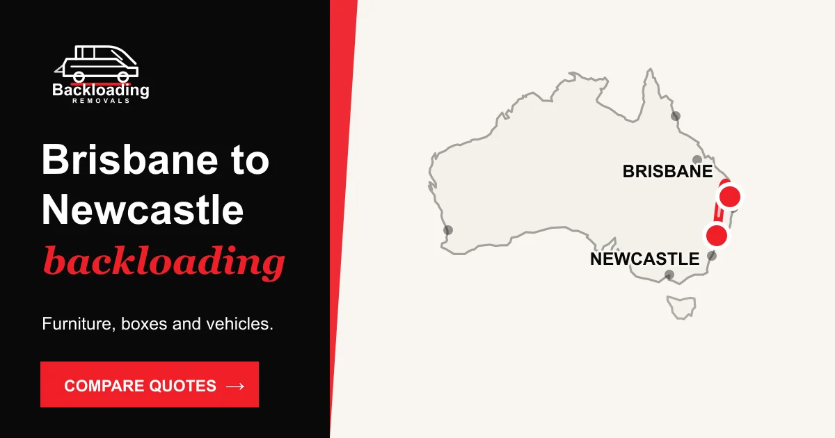 Brisbane to Newcastle backloading route with Backloading Removals