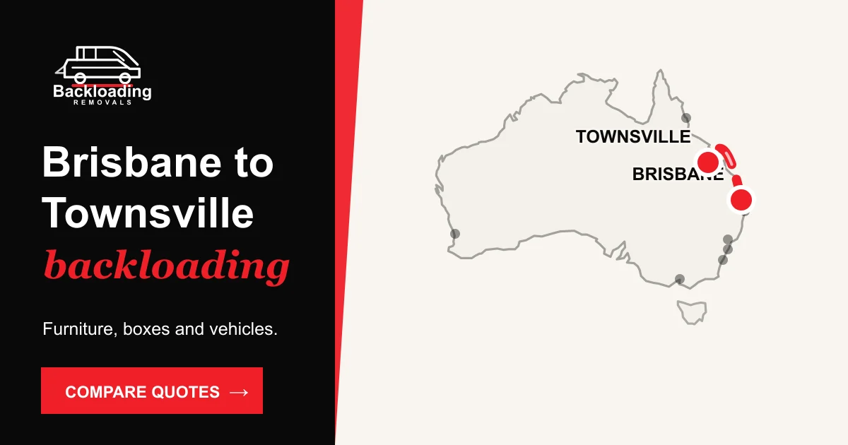 Brisbane to Townsville backloading route with Backloading Removals