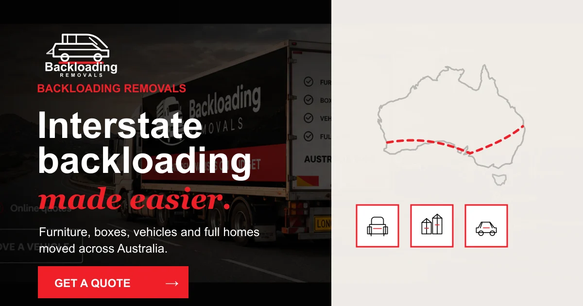 Backloading Removals branded interstate backloading image