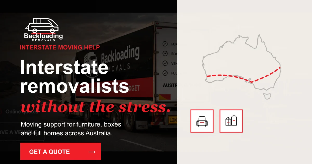 Interstate removalists branded moving service image