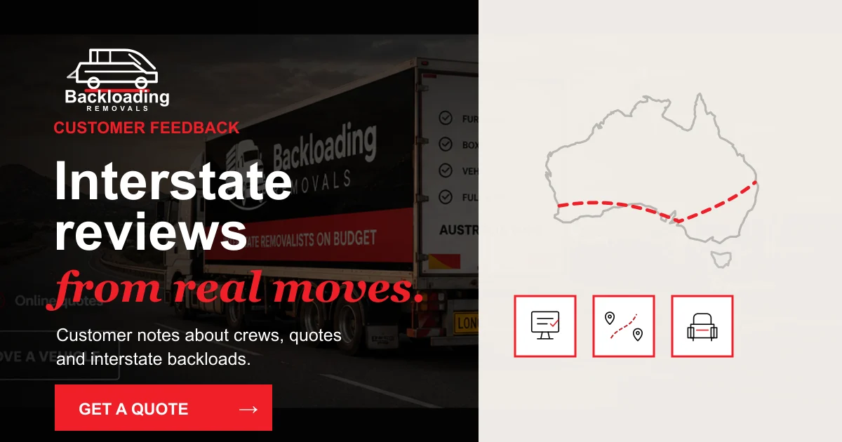 Interstate Removals Reviews branded customer feedback image