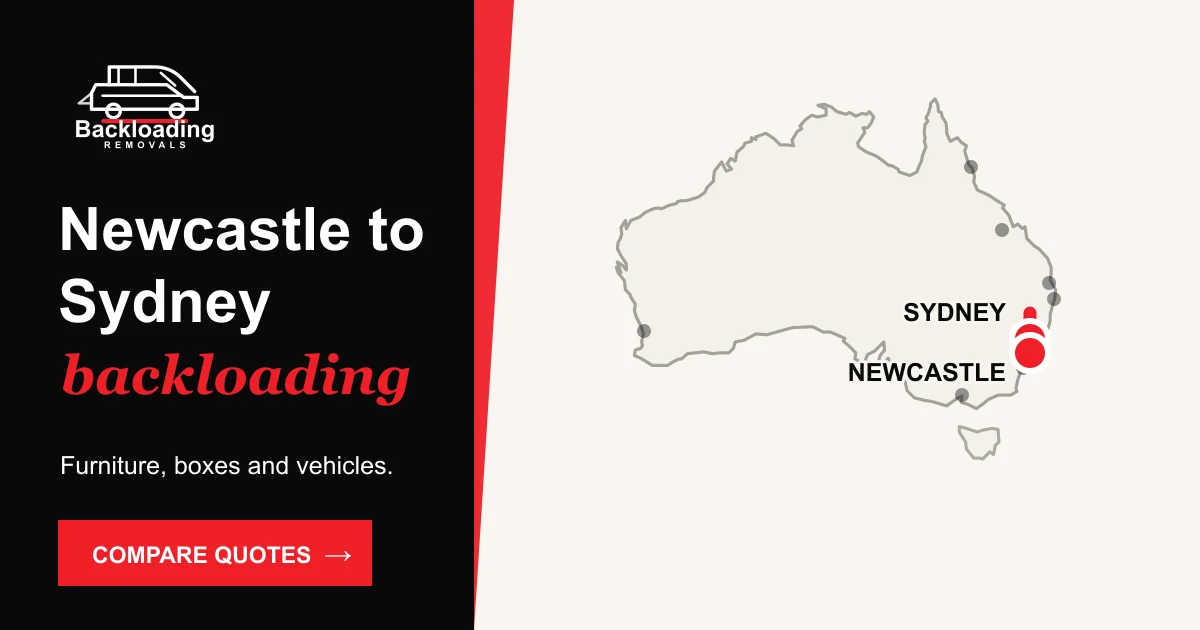 Newcastle to Sydney backloading route with Backloading Removals