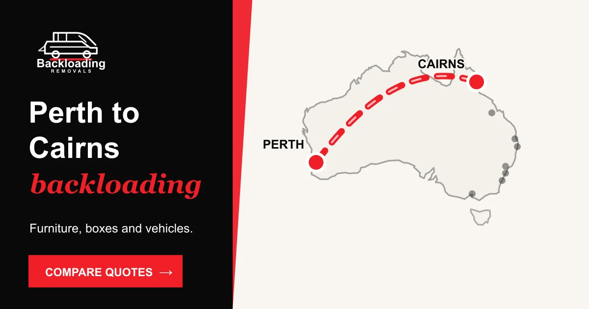 Perth to Cairns backloading route with Backloading Removals