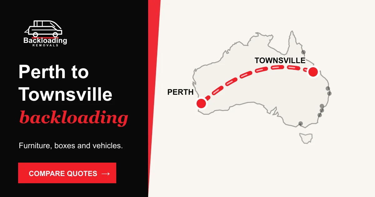 Perth to Townsville backloading route with Backloading Removals