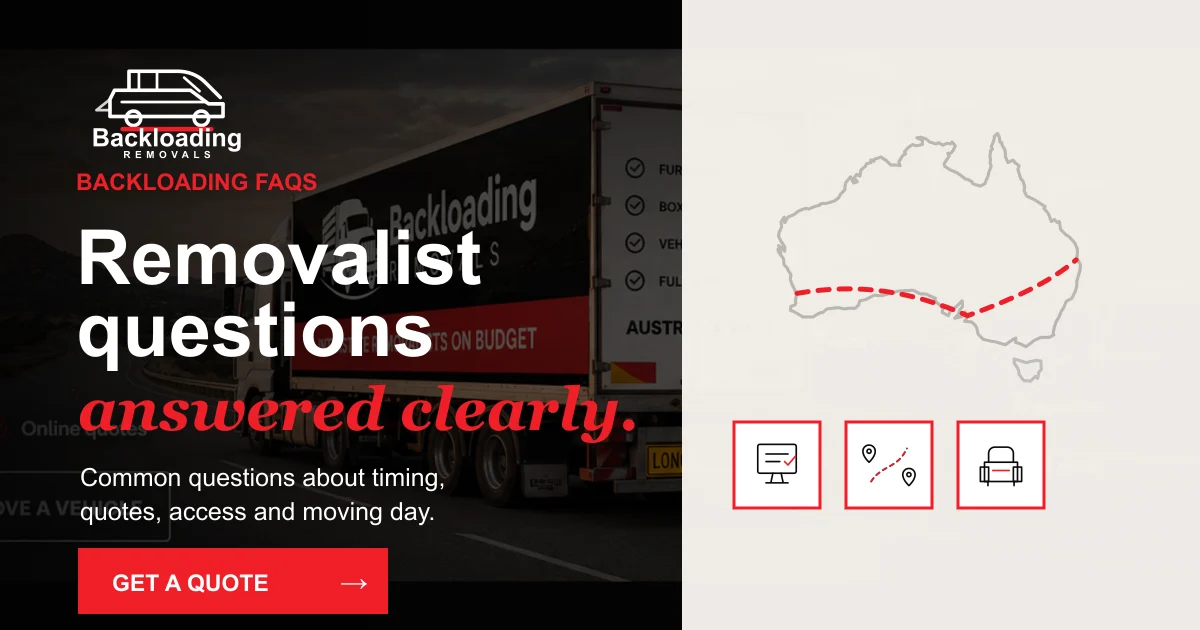 Removalist Questions branded FAQ image
