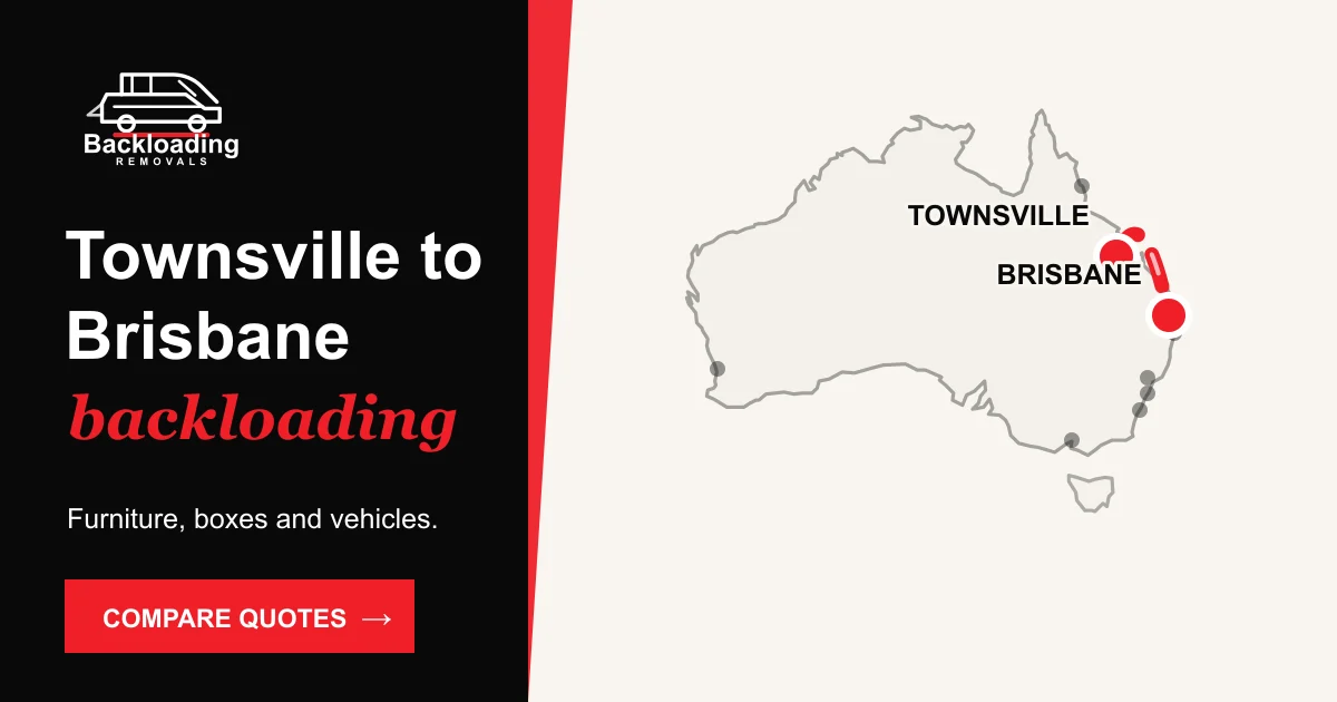 Townsville to Brisbane backloading route with Backloading Removals