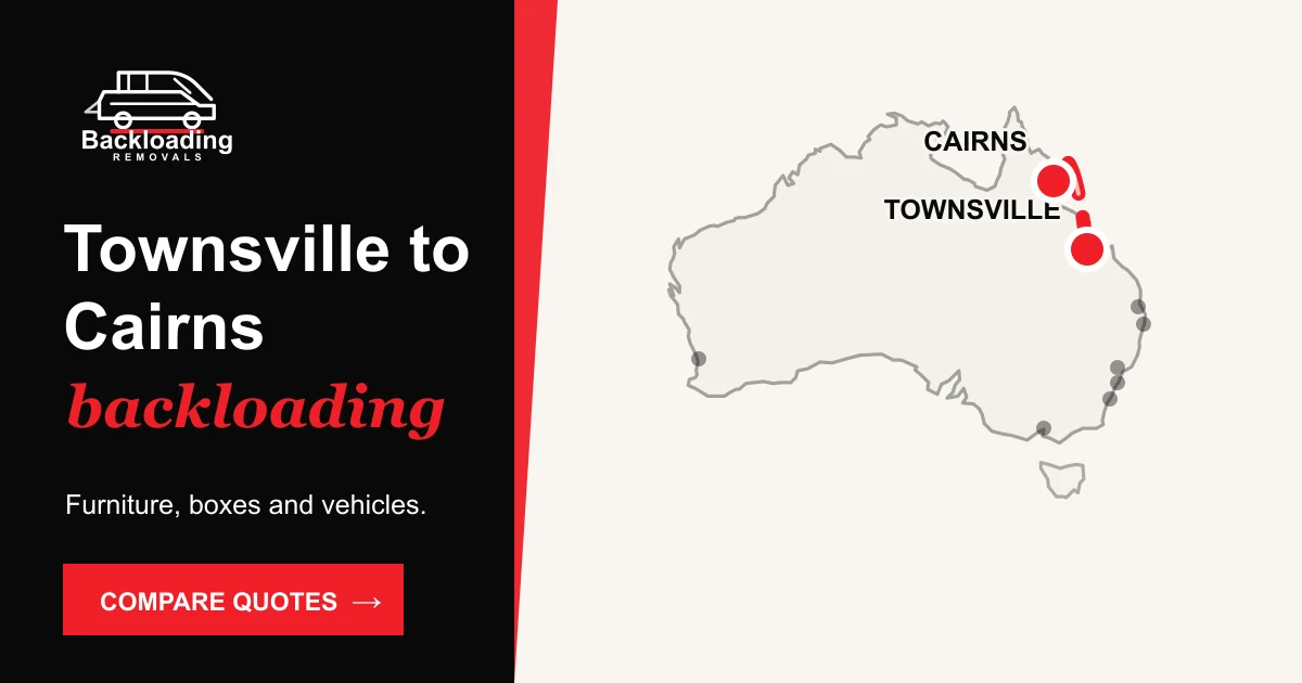 Townsville to Cairns backloading route with Backloading Removals