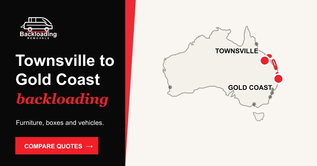 Townsville to Gold Coast backloading route with Backloading Removals