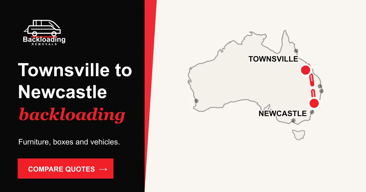 Townsville to Newcastle backloading route with Backloading Removals
