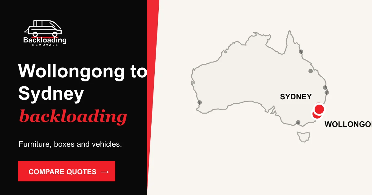 Wollongong to Sydney backloading route with Backloading Removals